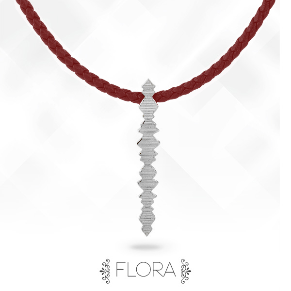 گردنبند فرکانس صدا مدل Flora نقره ۹۲۵