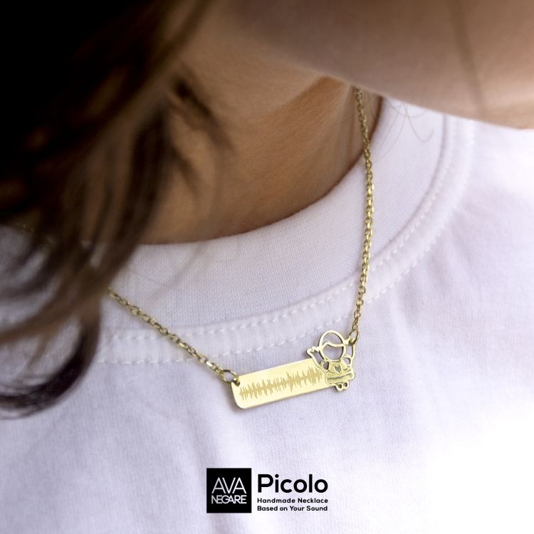گردنبند طلای کودک Picolo Girl – با فرکانس صدای شما