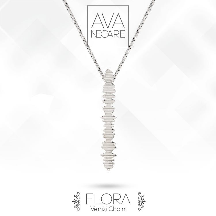 گردنبند فرکانس صدا مدل Flora نقره ۹۲۵