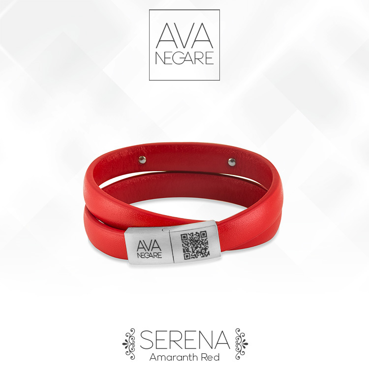 دستبند فرکانس صدا مدل سِرِنا | Amaranth Red نقره ۹۲۵