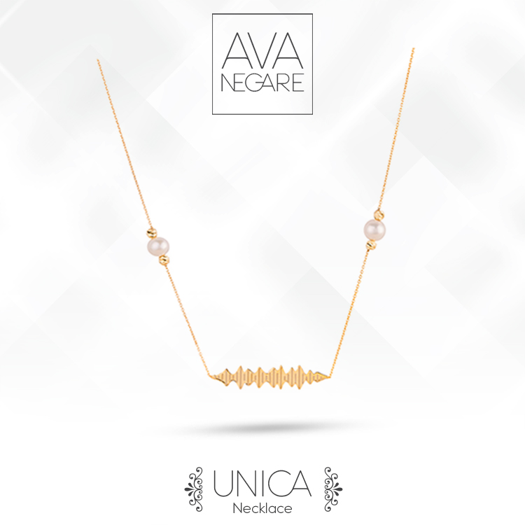 گردنبند فرکانس صدا مدل یونیکا Unica طلای ۱۸ عیار