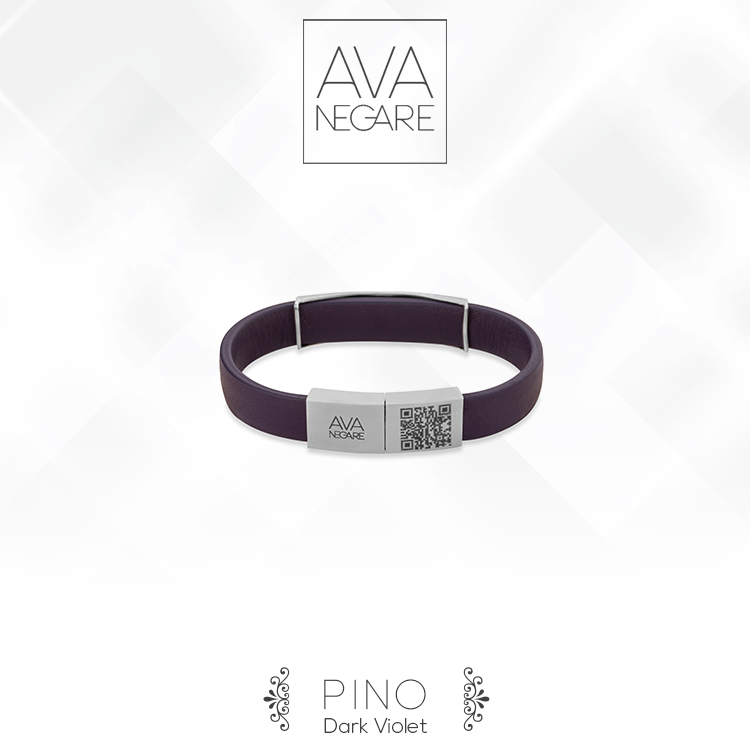 دستبند فرکانس صدا مدل Pino پینو Dark Violet ترکیب طلا ۱۸ عیار و نقره ۹۲۵