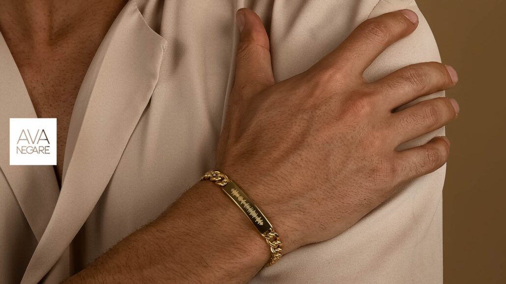 دستبند طلا مردانه لاکچری